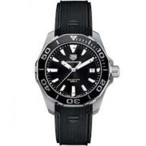 Horlogeband Tag Heuer WAY111A / FT6151 Rubber Zwart 20.5mm